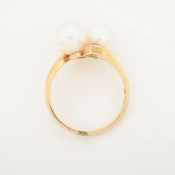 Pearl Sapphire Ring Yellow Gold - Picture 4 of 5